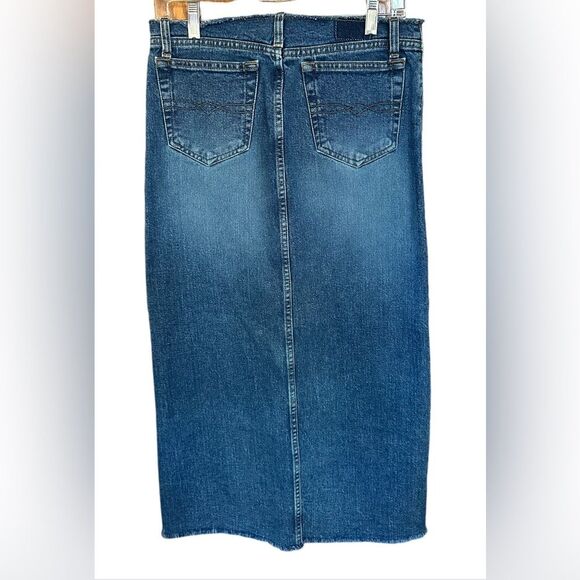Vintage L.E.I Medium Wash Denim Maxi Skirt Juniors Size 5. Y2K. Western. Chic - Picture 2 of 6
